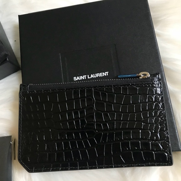 SOLD❌YSL Fragments Zipped Cardholder - Picture 3 of 7